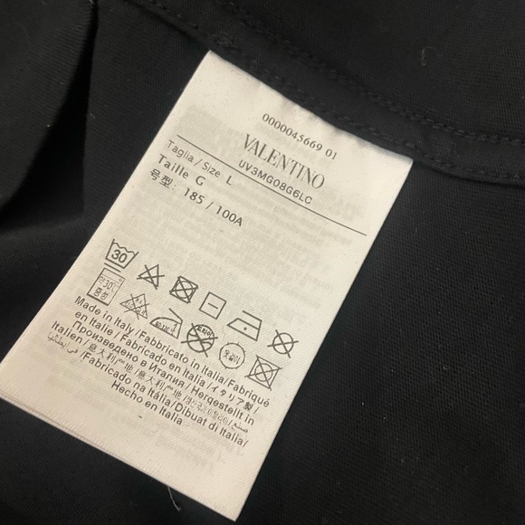 VALENTINO MENS COTTON T-SHIRT WITH VLTN TAG SZ L - Picture 10 of 11